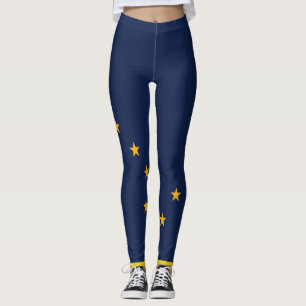 Legging Caneleiras da bandeira de Alaska