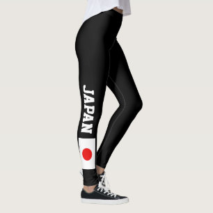 Legging Caneleiras da bandeira de Japão para o exercício
