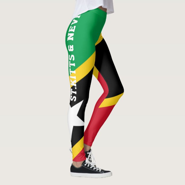Legging Caneleiras da bandeira de St.Kitts e de Nevis (Direita)