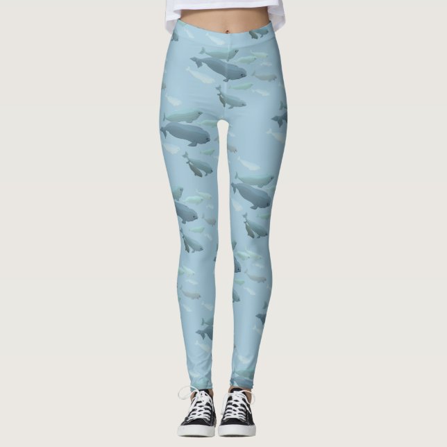 Legging Caneleiras da beluga do bebê das caneleiras da (Frente)