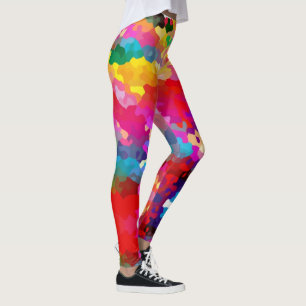 Legging Caneleiras da camuflagem do arco-íris - calças