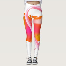 Legging Caneleiras da consciência do cancro da mama