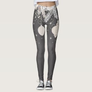 Legging Caneleiras da correia do Natal