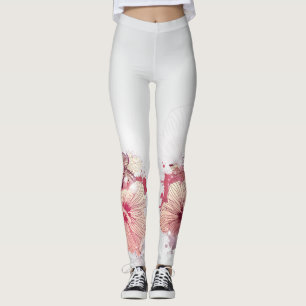 Legging Caneleiras da decoração 56 da flor