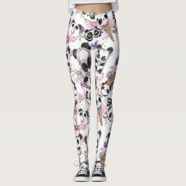 Legging Caneleiras da diva da panda e cuecas da ioga