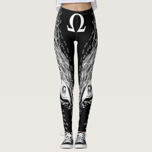 Legging Caneleiras da fantasia do lobo de Omega do céltic