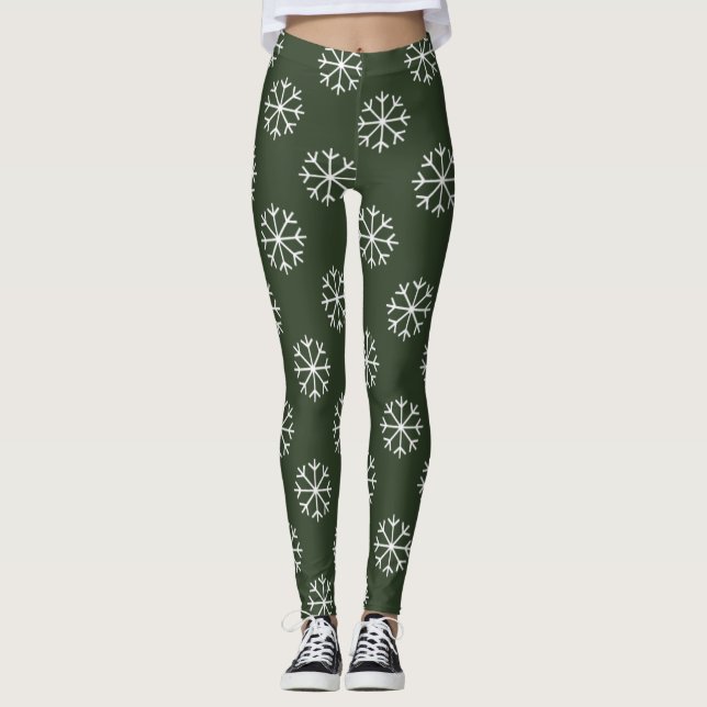 Legging Caneleiras da festa de Natal com teste padrão do (Frente)