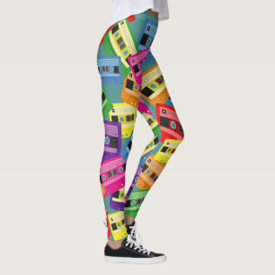 Legging Caneleiras da fita da mistura