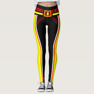 Legging Caneleiras da fivela de cinto