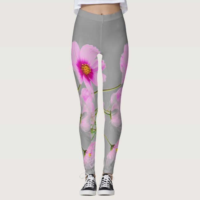 Legging Caneleiras da flor do primavera (Frente)