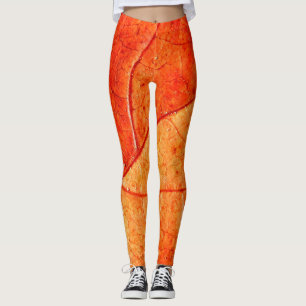 Legging Caneleiras da folha do outono