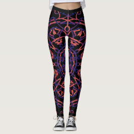 Legging Caneleiras da ioga da mandala da flor de