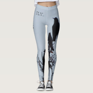 Legging caneleiras da ioga do pássaro!