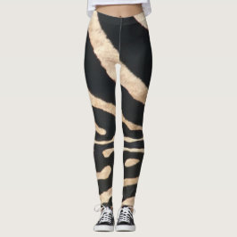 Legging Caneleiras da listra da zebra