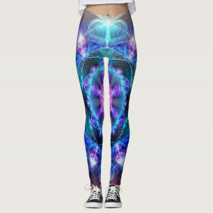 Legging Caneleiras da mandala da flor de Fibonacci