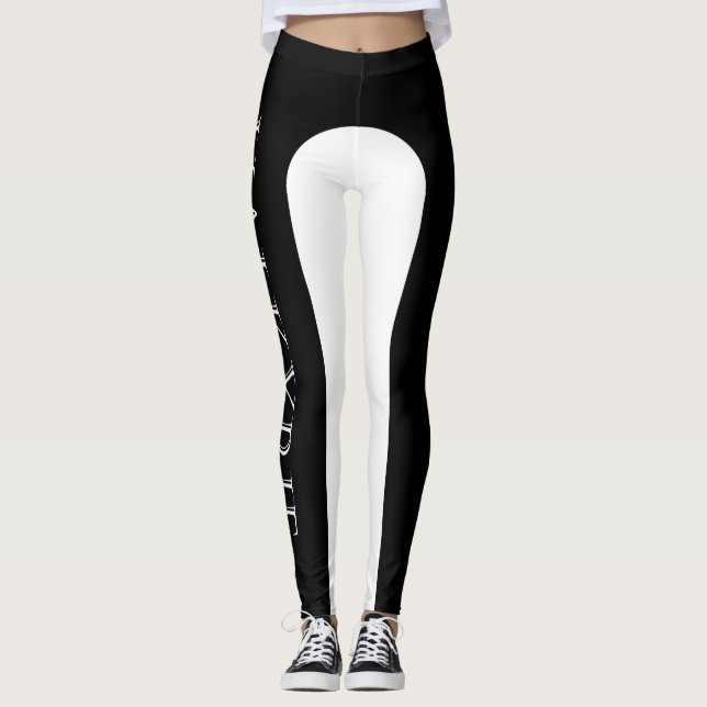 Legging Caneleiras da marca de Valkyrie - preto e branco (Frente)