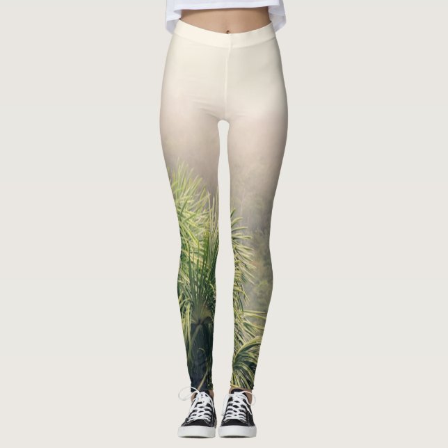 Legging Caneleiras da névoa da floresta húmida (Frente)