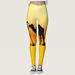 Legging Caneleiras da palmeira & do camelo