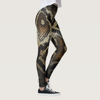 Legging Caneleiras da pele de cobra