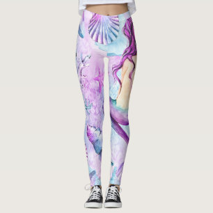 Legging Caneleiras da sereia, as caneleiras das mulheres,