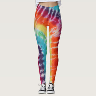 Legging Caneleiras da tintura do laço