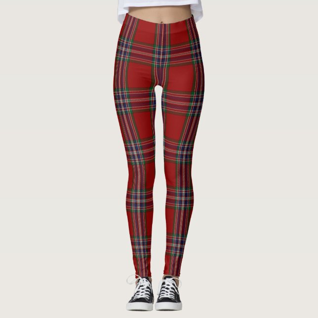 Legging Caneleiras da xadrez de Tartan de MacFarlane (Frente)