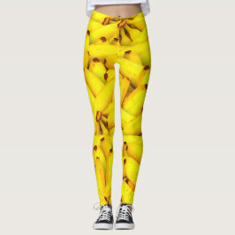 Legging Caneleiras das bananas das mulheres