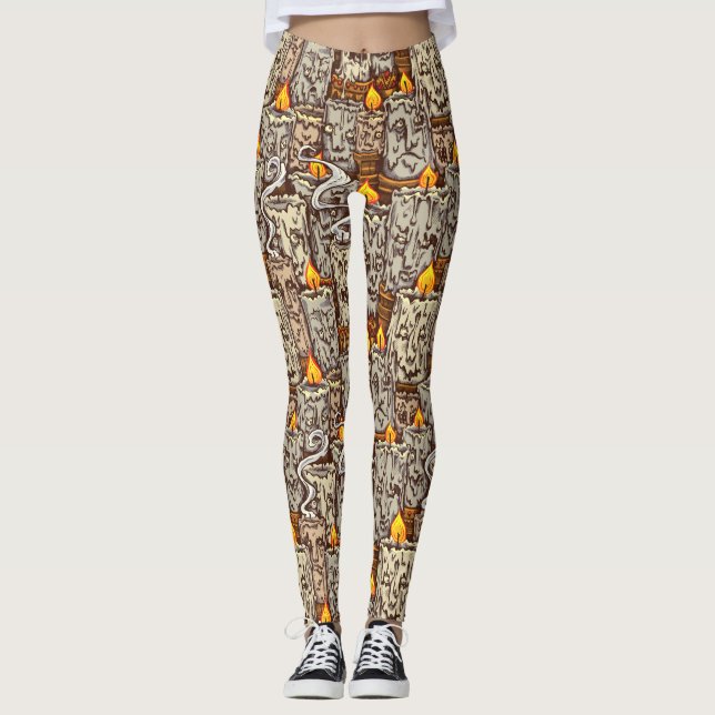 Legging Caneleiras das criaturas da vela (Frente)