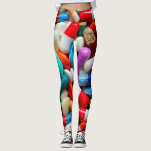 Legging caneleiras das drogas dos comprimidos