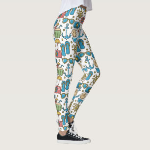 Legging Caneleiras das férias da praia