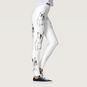 Legging Caneleiras de Buldog do francês do buldogue do c