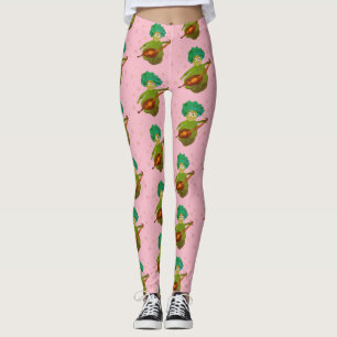 Legging Caneleiras de cabelo azuis da criatura