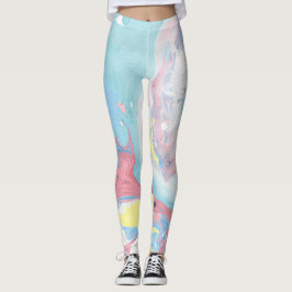Legging Caneleiras de mármore Pastel
