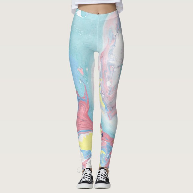Legging Caneleiras de mármore Pastel (Frente)