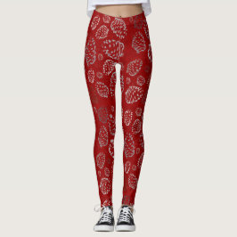 Legging Caneleiras de Pinecone do feriado