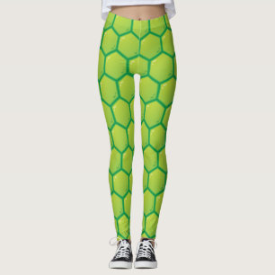 Legging Caneleiras de Shell da tartaruga verde