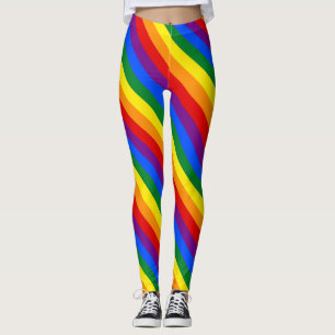 Legging Caneleiras do arco-íris das mulheres