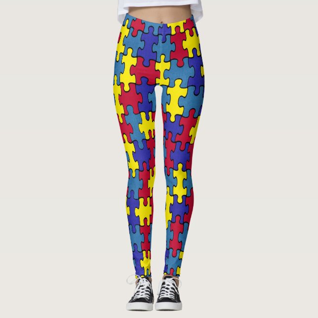 Legging Caneleiras do autismo (Frente)