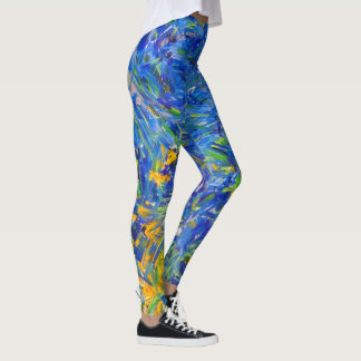 Legging Caneleiras do azul do menino