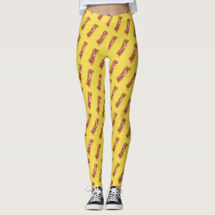 Legging Caneleiras do bacon do pixel