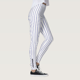 Legging Caneleiras do basculador - riscas pretas