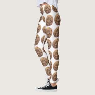 Legging Caneleiras do biscoito dos pedaços de chocolate