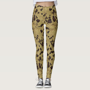 Legging Caneleiras do biscoito dos pedaços de chocolate