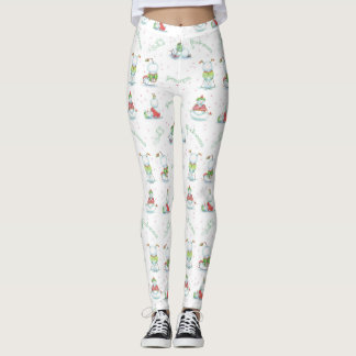 Legging Caneleiras do boneco de neve da ioga