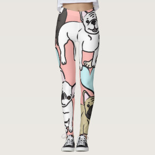Legging Caneleiras do buldogue francês