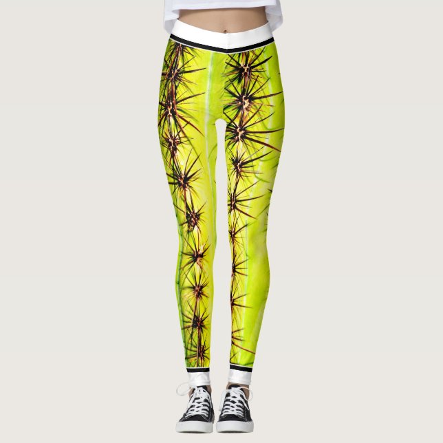 Legging Caneleiras do cacto das mulheres (Frente)
