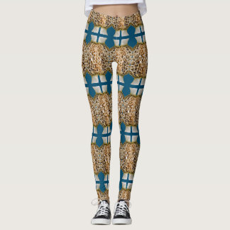 Legging Caneleiras do cogumelo do Morel