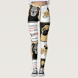 Legging Caneleiras do costume do Pug do salvamento de