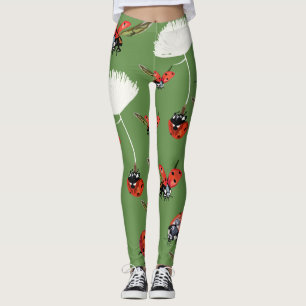 Legging Caneleiras do costume dos joaninhas