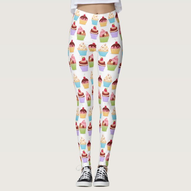 Legging Caneleiras do cupcake (Frente)